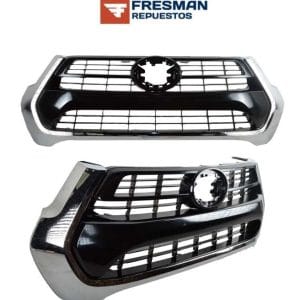MASCARA NEGRA BORDE CROMADO HILUX 2019/2022 REVO GRANDE