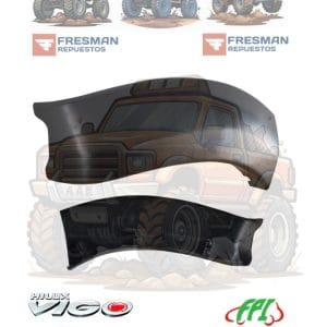 MOLDURA PARACHOQUE DELANTERO LH HILUX VIGO KUN25 11/15