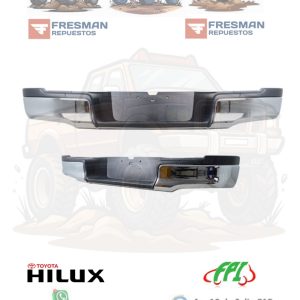 PARACHOQUE TRASERO CROMADO HILUX REVO 16/18